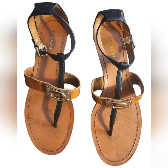 EUC | Coach New York | Sandal Ankle Strap Thong | INES ITL | Size: 7B - Picture 2 of 12
